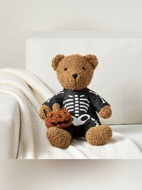 Pottery Barn Theo Teddy Trick-Or-Treat Pillow NEW
